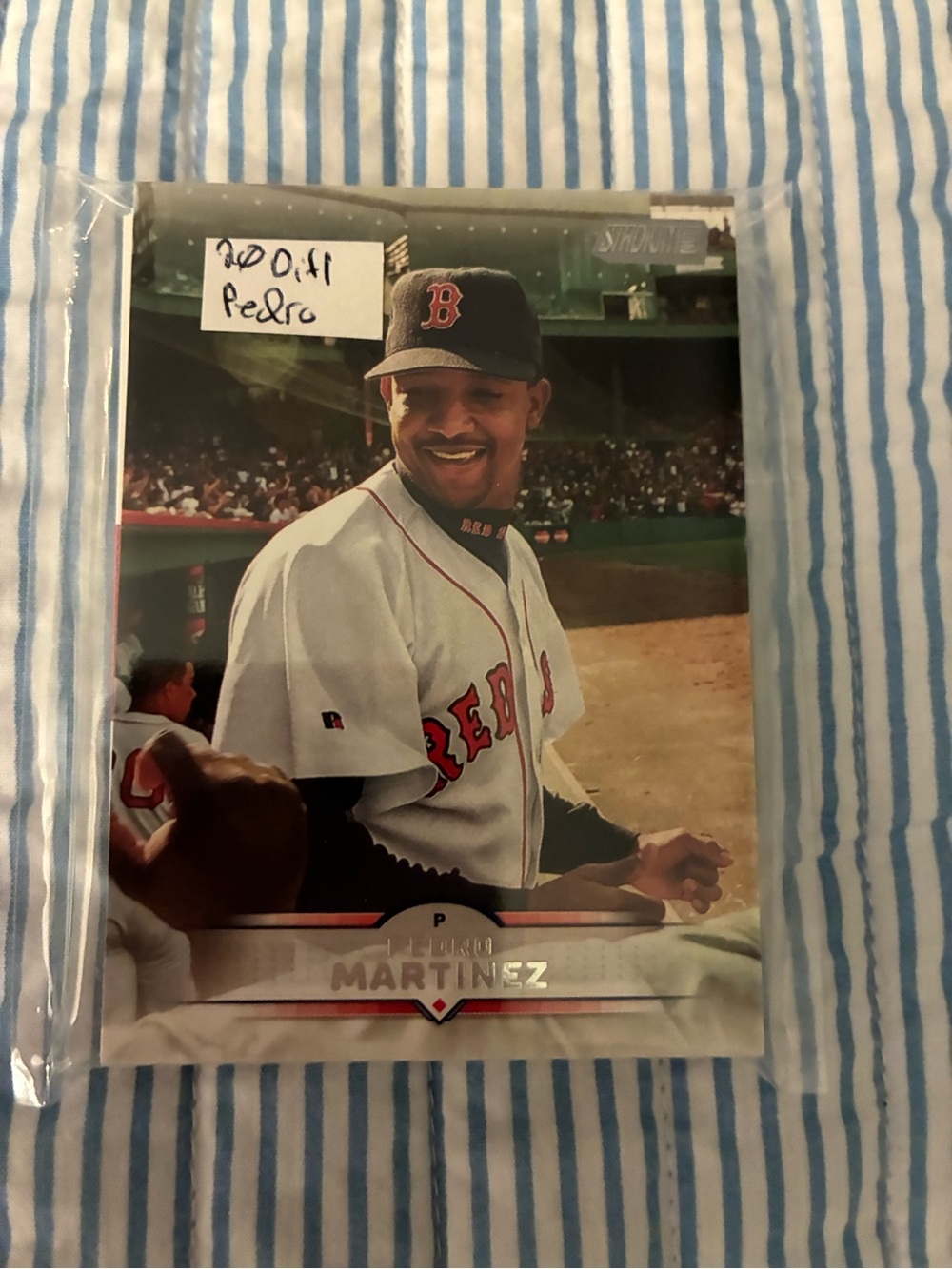 Pedro Martinez Boston Red Sox Baseball Cards - White & Red Jersey. 20 in set
